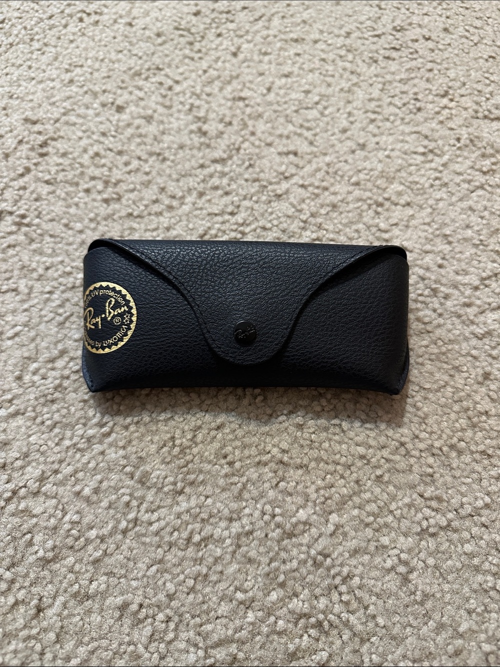 Ray-Ban Black Sunglasses Case with Gold Logo